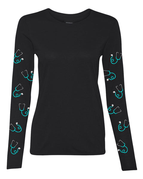 Long Sleeve Performance Shirt (stethoscope edition)