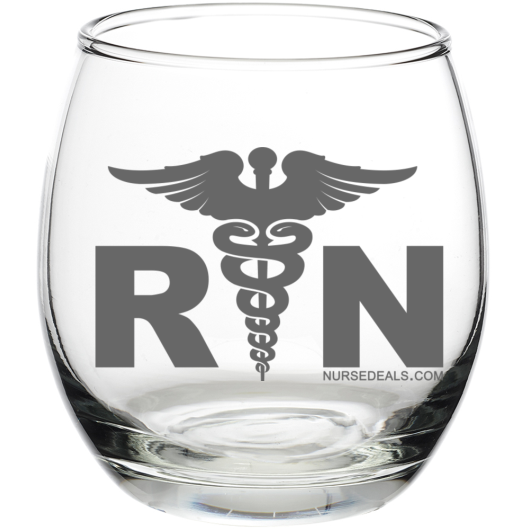 Set of 2 RN Stemless Glasses