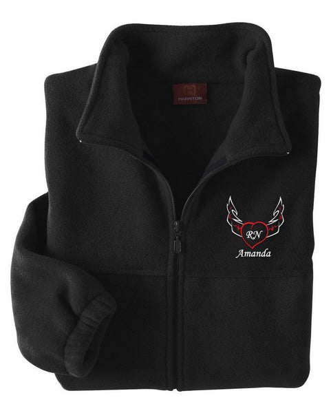 Custom Embroidered Full Zip Fleece w/ Wings + FREE Tote